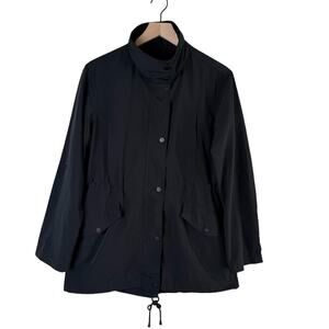 Sanctuary Anorak Lightweight Rain Jacket Full Zip in Black, Size Small‎